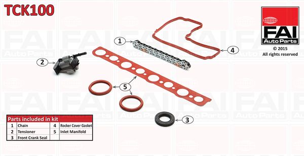 Zestaw łańcucha rozrządu FAI AutoParts tck100