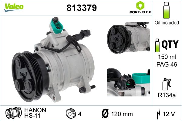 Sprężarka, klimatyzacja VALEO 813379