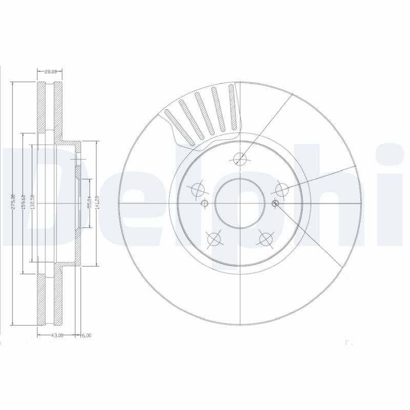 Tarcza hamulcowa DELPHI BG3189