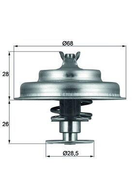 Termostat, płyn chłodzący MAHLE TX7580D