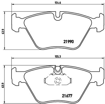 Zestaw klocków hamulcowych, hamulce tarczowe BREMBO P 06 065
