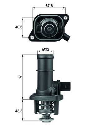 Termostat, płyn chłodzący MAHLE TI16105