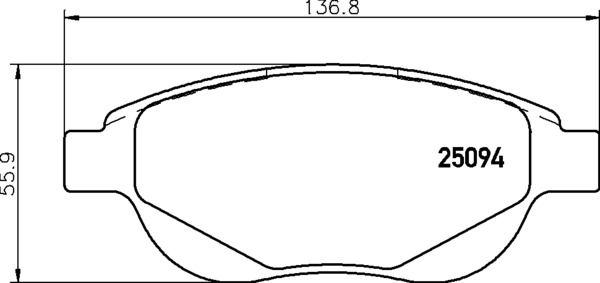 Zestaw klocków hamulcowych, hamulce tarczowe BREMBO P 61 137