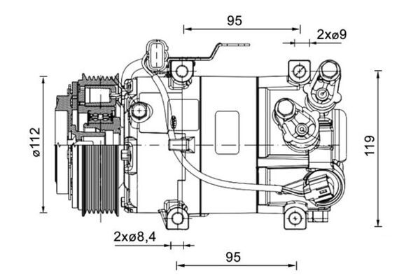 Sprężarka, klimatyzacja MAHLE acp 1462 000p