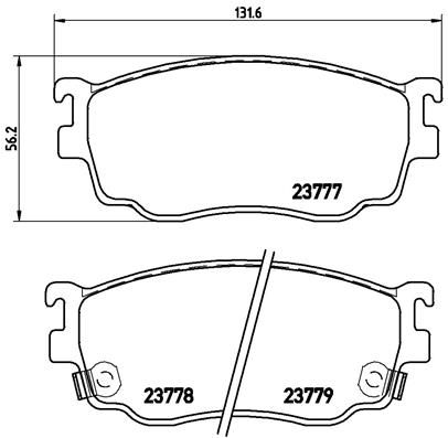 Zestaw klocków hamulcowych, hamulce tarczowe BREMBO P 49 026