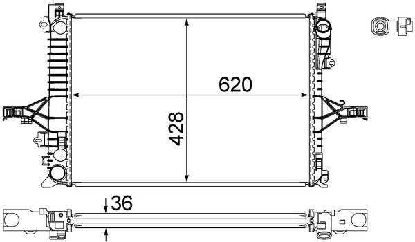 Chłodnica, układ chłodzenia silnika MAHLE CR1546000S