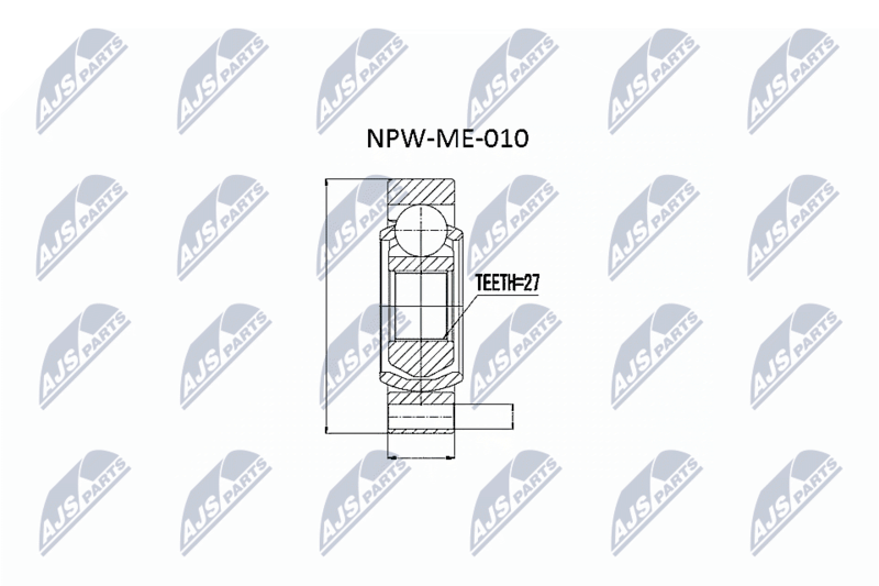 Zestaw przegubu, wał napędowy NTY NPW-ME-010