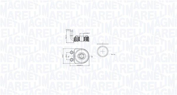 Chłodnica oleju, olej silnikowy MAGNETI MARELLI 350300002500