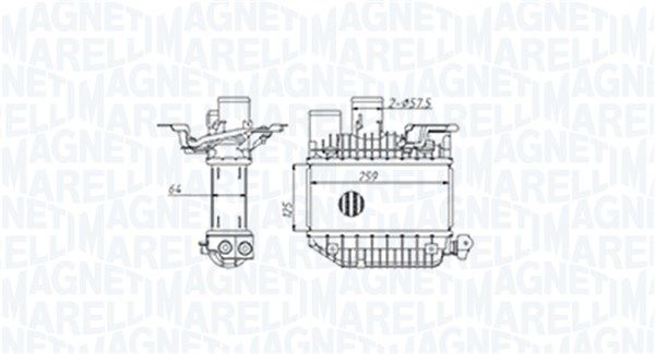 Chłodnica powietrza doładowującego MAGNETI MARELLI 351319205310