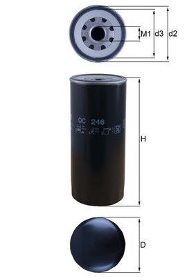 Filtr oleju MAHLE OC246