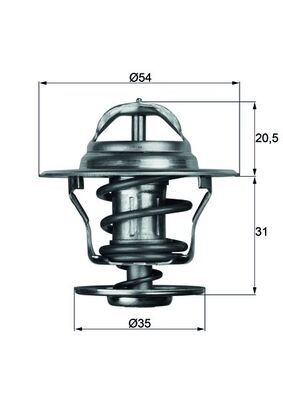 Termostat, płyn chłodzący MAHLE TX1380D