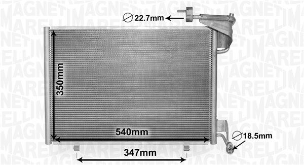 Skraplacz, klimatyzacja MAGNETI MARELLI 350203870000