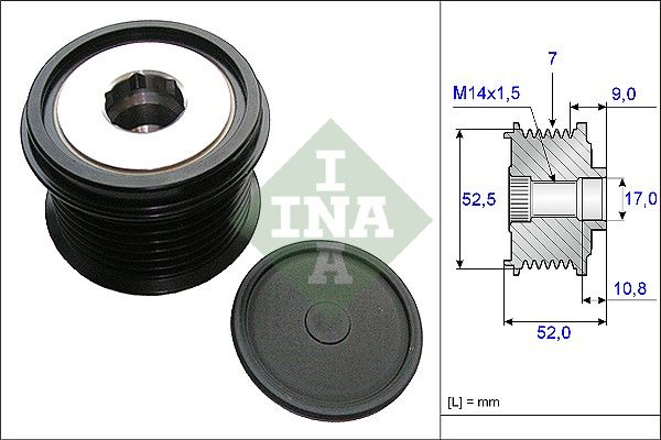 Alternator - sprzęgło jednokierunkowe INA 535 0209 10