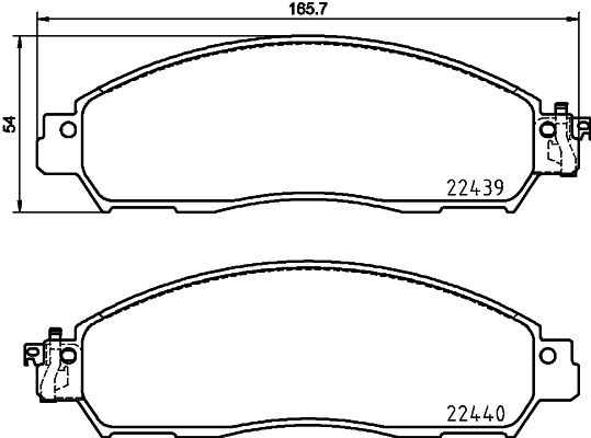 Zestaw klocków hamulcowych, hamulce tarczowe BREMBO P 56 118
