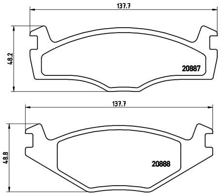 Zestaw klocków hamulcowych, hamulce tarczowe BREMBO P 85 005