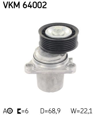 Rolka napinacza, pasek klinowy wielorowkowy SKF VKM 64002