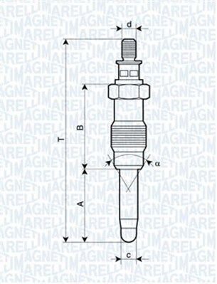 Świeca żarowa MAGNETI MARELLI 062587001304