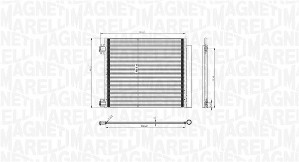 Skraplacz, klimatyzacja MAGNETI MARELLI 350203832000