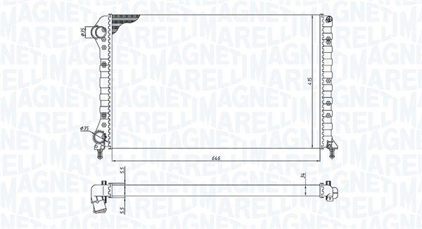 Chłodnica, układ chłodzenia silnika MAGNETI MARELLI 350213179000