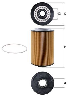 Filtr oleju MAHLE OX1028D