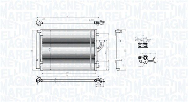 Skraplacz, klimatyzacja MAGNETI MARELLI 350203778000