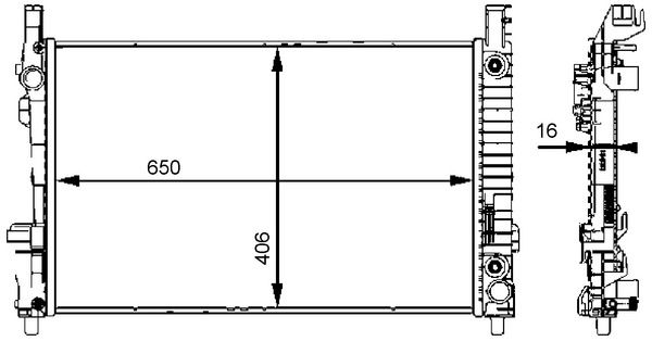 Chłodnica, układ chłodzenia silnika MAHLE CR661000S