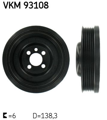 Koło pasowe, wał korbowy SKF VKM 93108