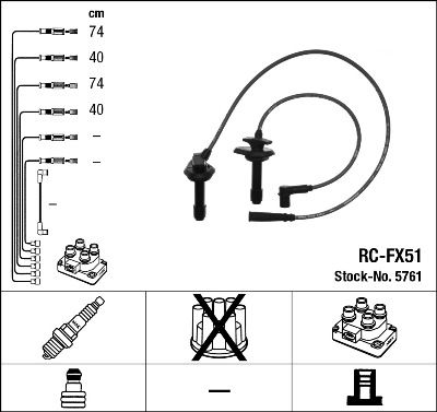 Zestaw przewodów zapłonowych NGK 5761