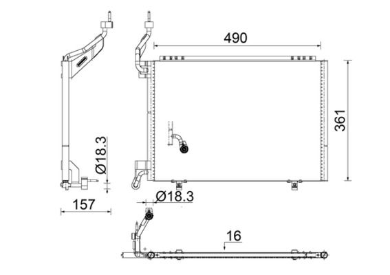 Skraplacz, klimatyzacja MAHLE ac 848 000s