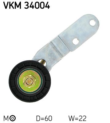 Rolka napinacza, pasek klinowy wielorowkowy SKF vkm 34004