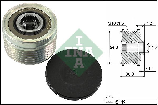 Alternator - sprzęgło jednokierunkowe INA 535 0039 10