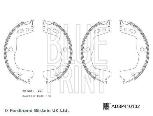 Zestaw szczęk hamulcowych BLUE PRINT ADBP410102