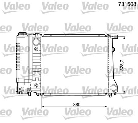 Chłodnica, układ chłodzenia silnika VALEO 731508