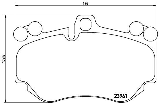 Zestaw klocków hamulcowych, hamulce tarczowe BREMBO P 65 016