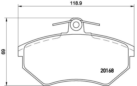 Zestaw klocków hamulcowych, hamulce tarczowe BREMBO P 85 015