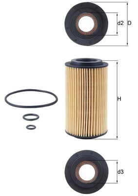 Filtr oleju MAHLE OX153D3