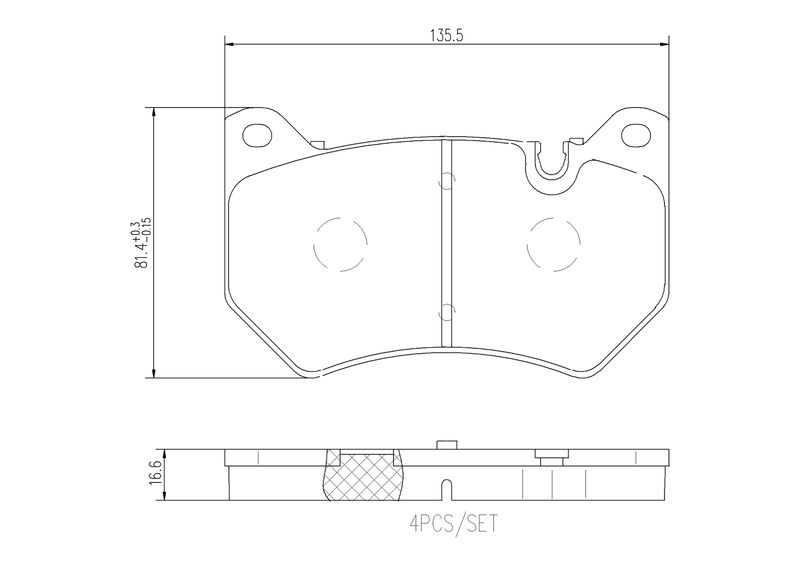 Zestaw klocków hamulcowych, hamulce tarczowe BREMBO P 85 177
