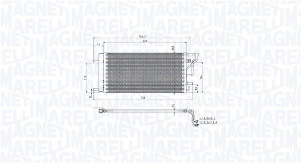 Skraplacz, klimatyzacja MAGNETI MARELLI 350203105200