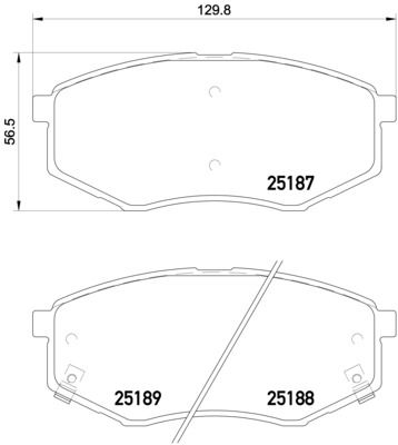 Zestaw klocków hamulcowych, hamulce tarczowe BREMBO P 30 055
