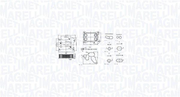 Chłodnica oleju, olej silnikowy MAGNETI MARELLI 350300001300