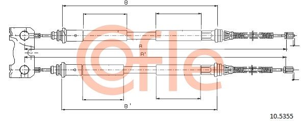 Cięgło, hamulec postojowy COFLE 10.5355
