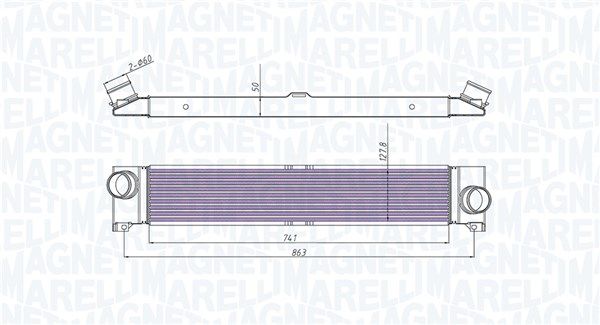 Chłodnica powietrza doładowującego MAGNETI MARELLI 351319204310