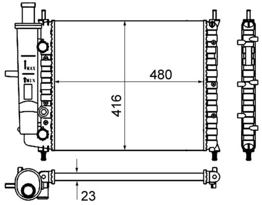 Chłodnica, układ chłodzenia silnika MAHLE cr 838 000s