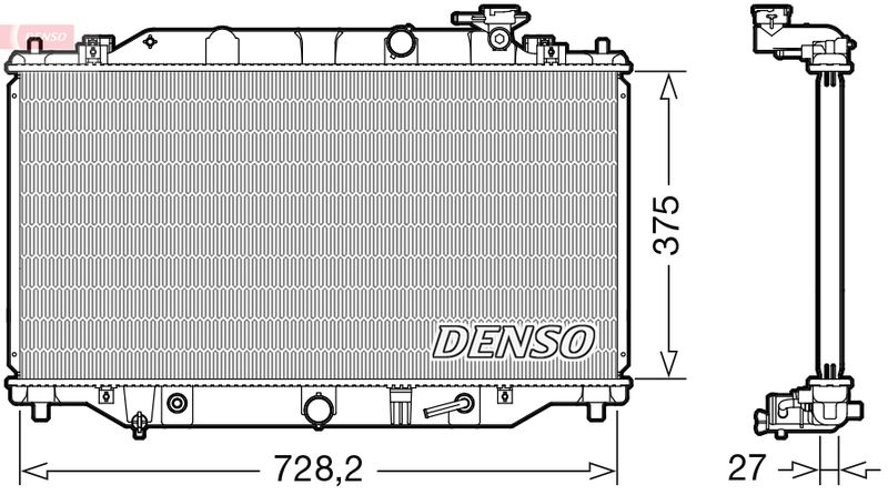 Chłodnica, układ chłodzenia silnika DENSO DRM44044