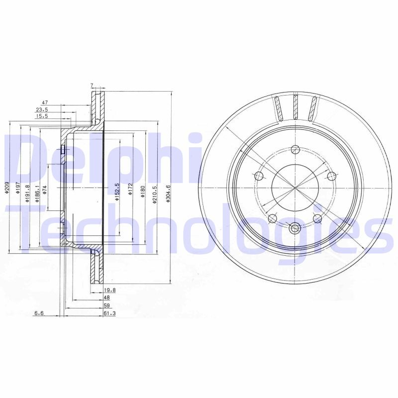 Tarcza hamulcowa DELPHI BG3542