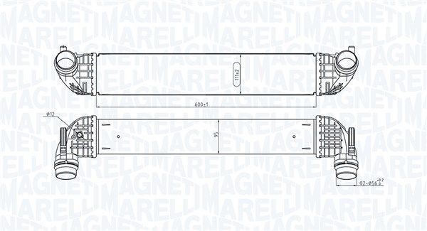 Chłodnica powietrza doładowującego MAGNETI MARELLI 351319205860
