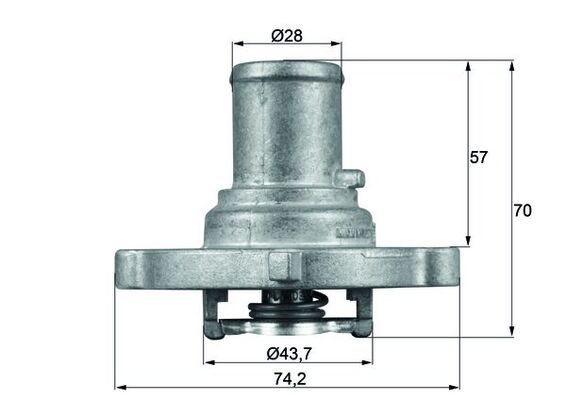 Termostat, płyn chłodzący MAHLE TI12287D