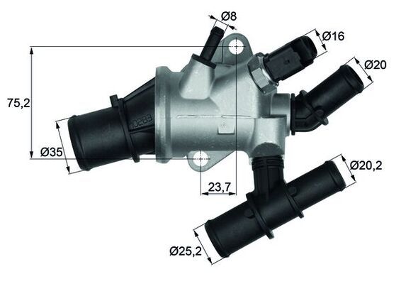 Termostat, płyn chłodzący MAHLE TI 162 88