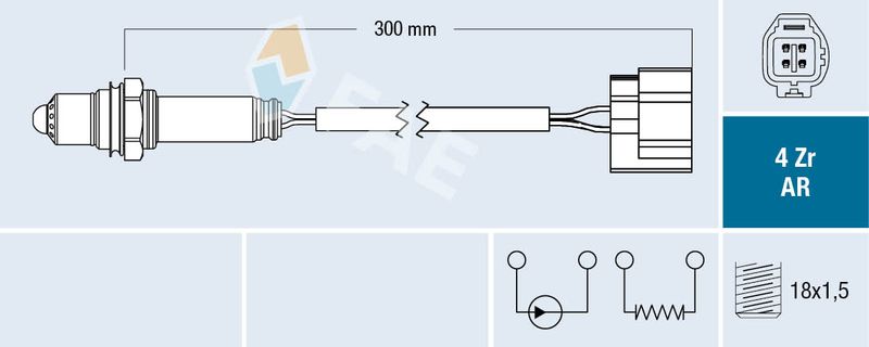 Sonda lambda FAE 75653