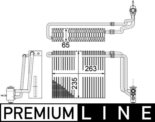 Parownik, instalacja klimatyzacji MAHLE ae 107 000p
